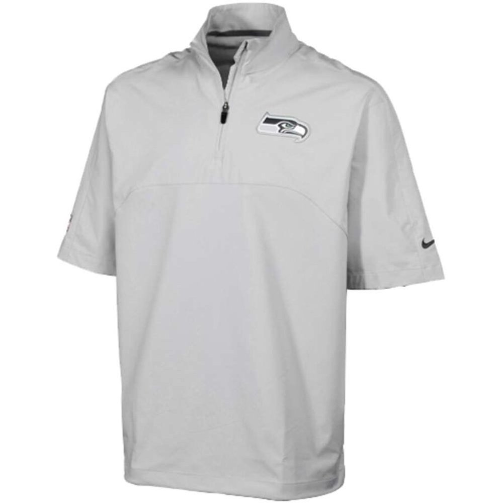 Nike Seahawks 1/4 Zip short sleeve sideline jacket